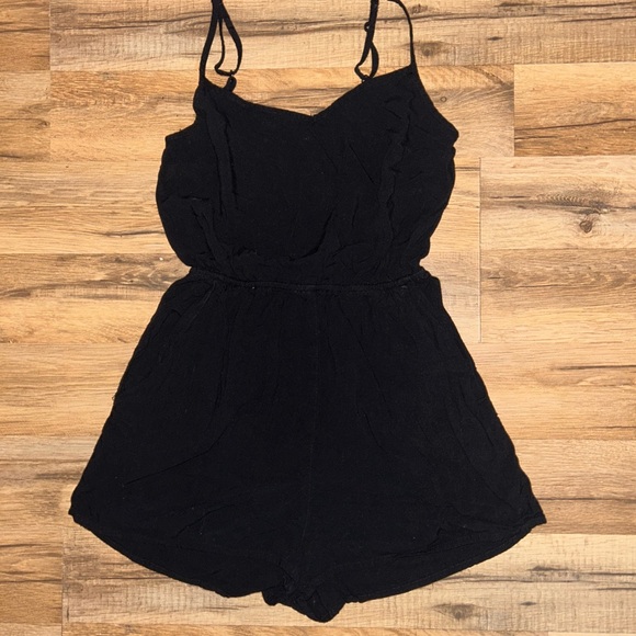 Divided Pants - Black Romper